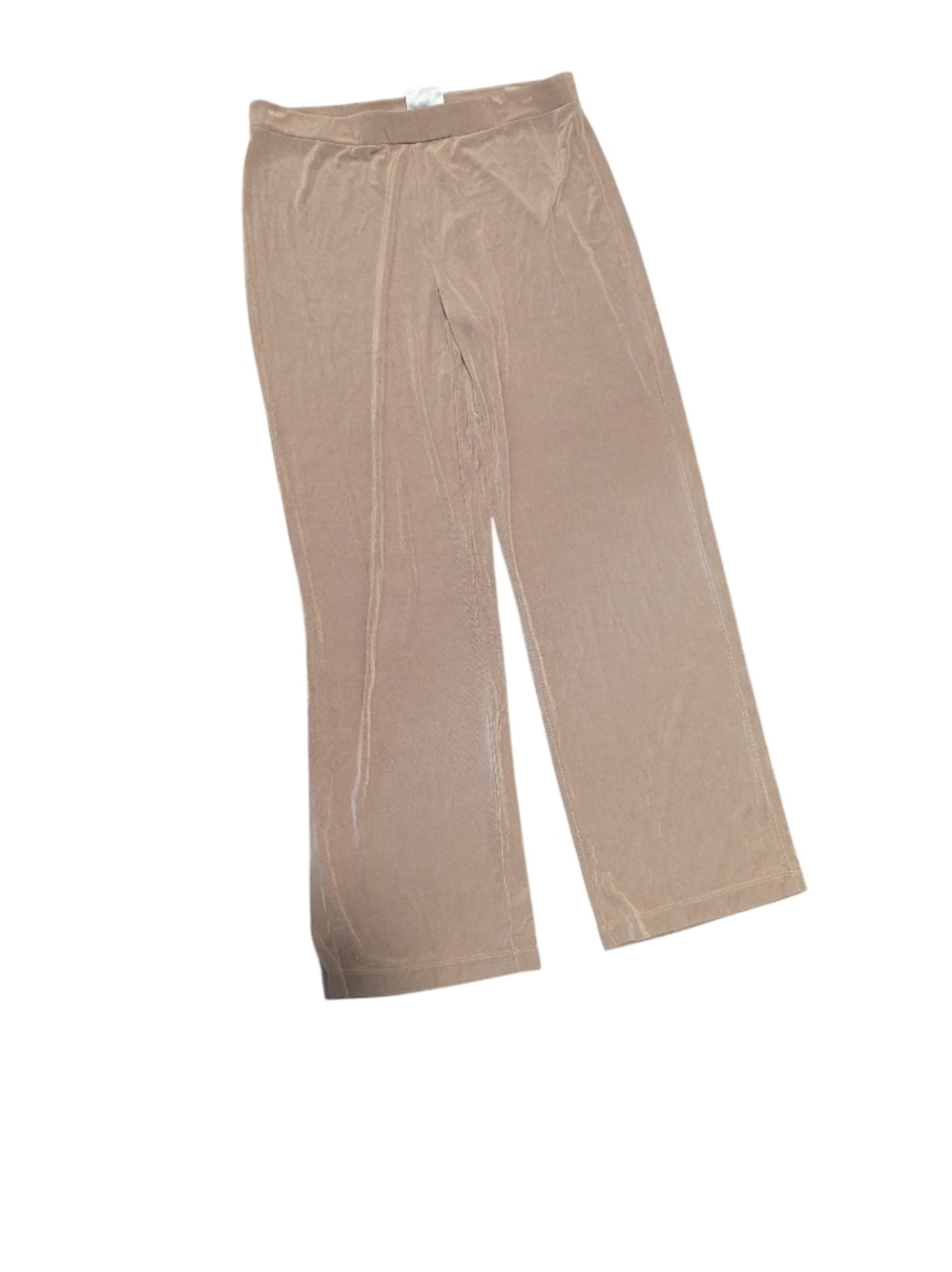 Chicos, Travelers Tan Wide Leg Pull On Pants, Size L